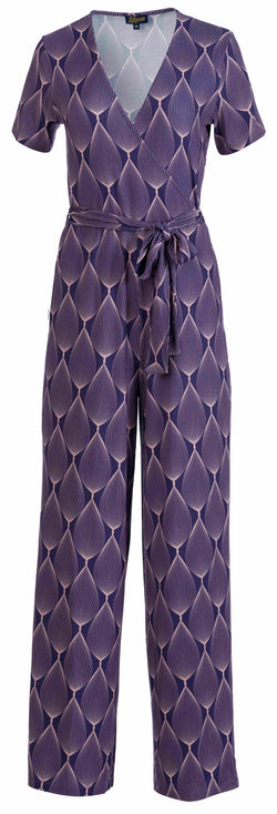 Diana Jumpsuit met korte mouwen | Grote ovale print