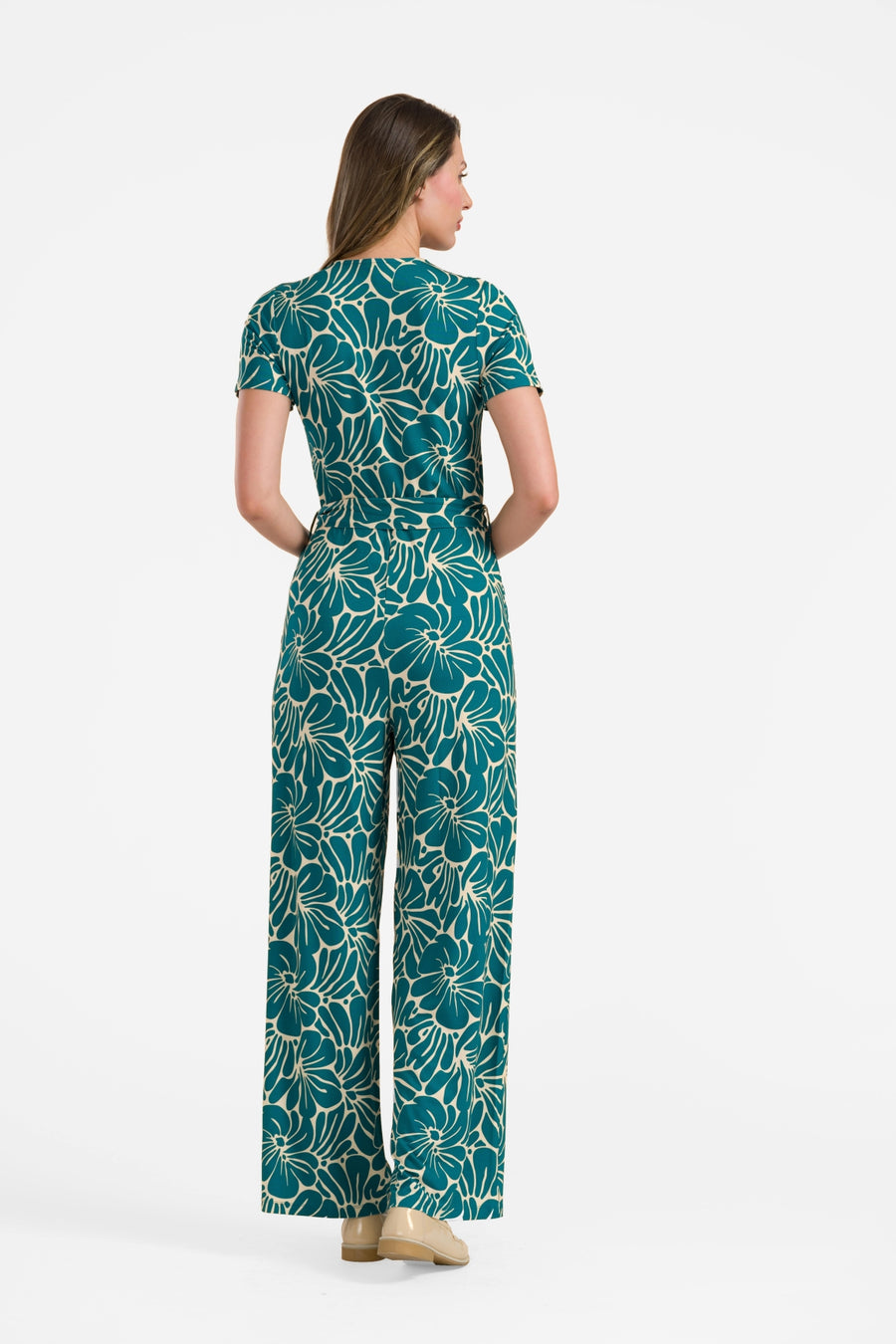 Diana Jumpsuit met korte mouwen | Flower Lake