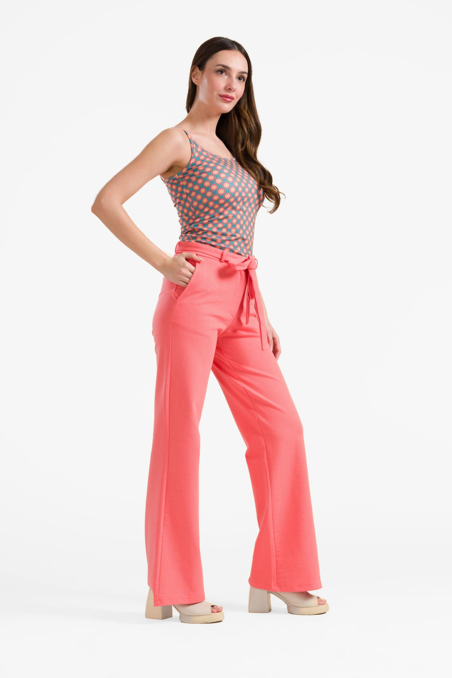 Sue broek | Interlock Koraal