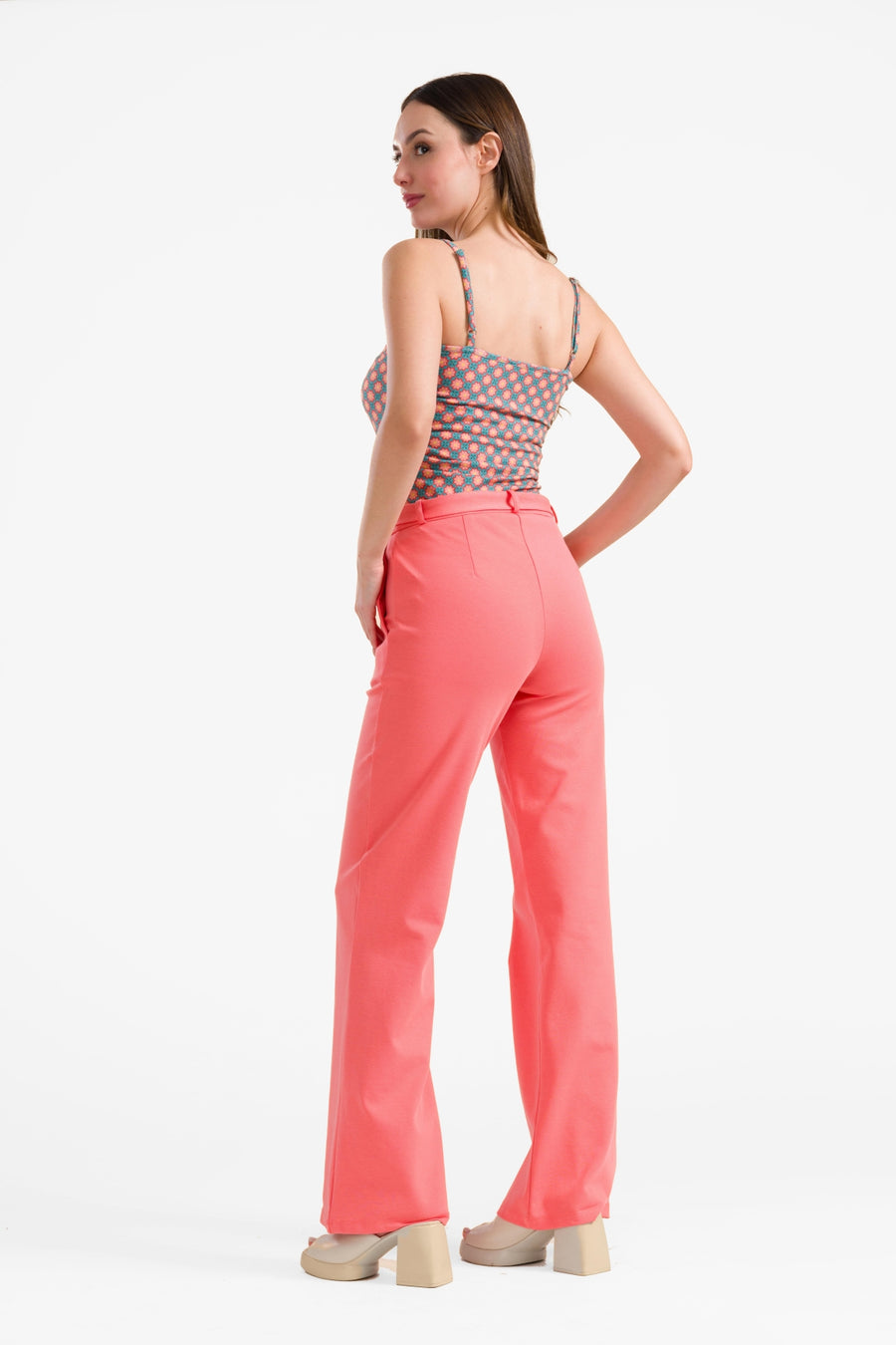 Sue broek | Interlock Koraal