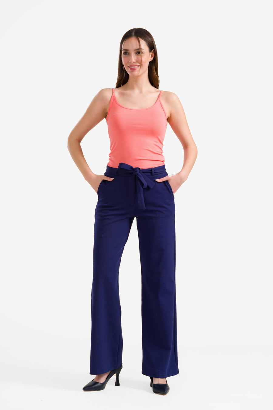 Sue broek | Interlock marineblauw