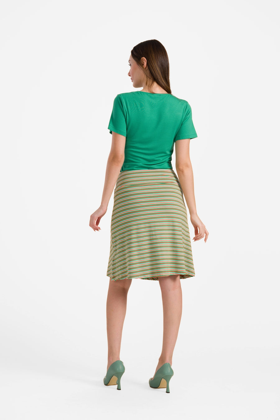 Esme rok | Zomerse strepen groen