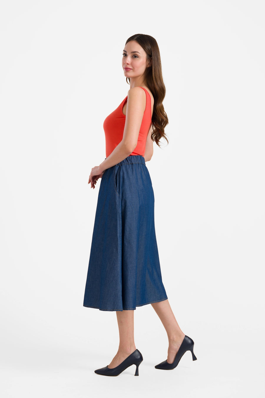 Rok met stippen | Blauw