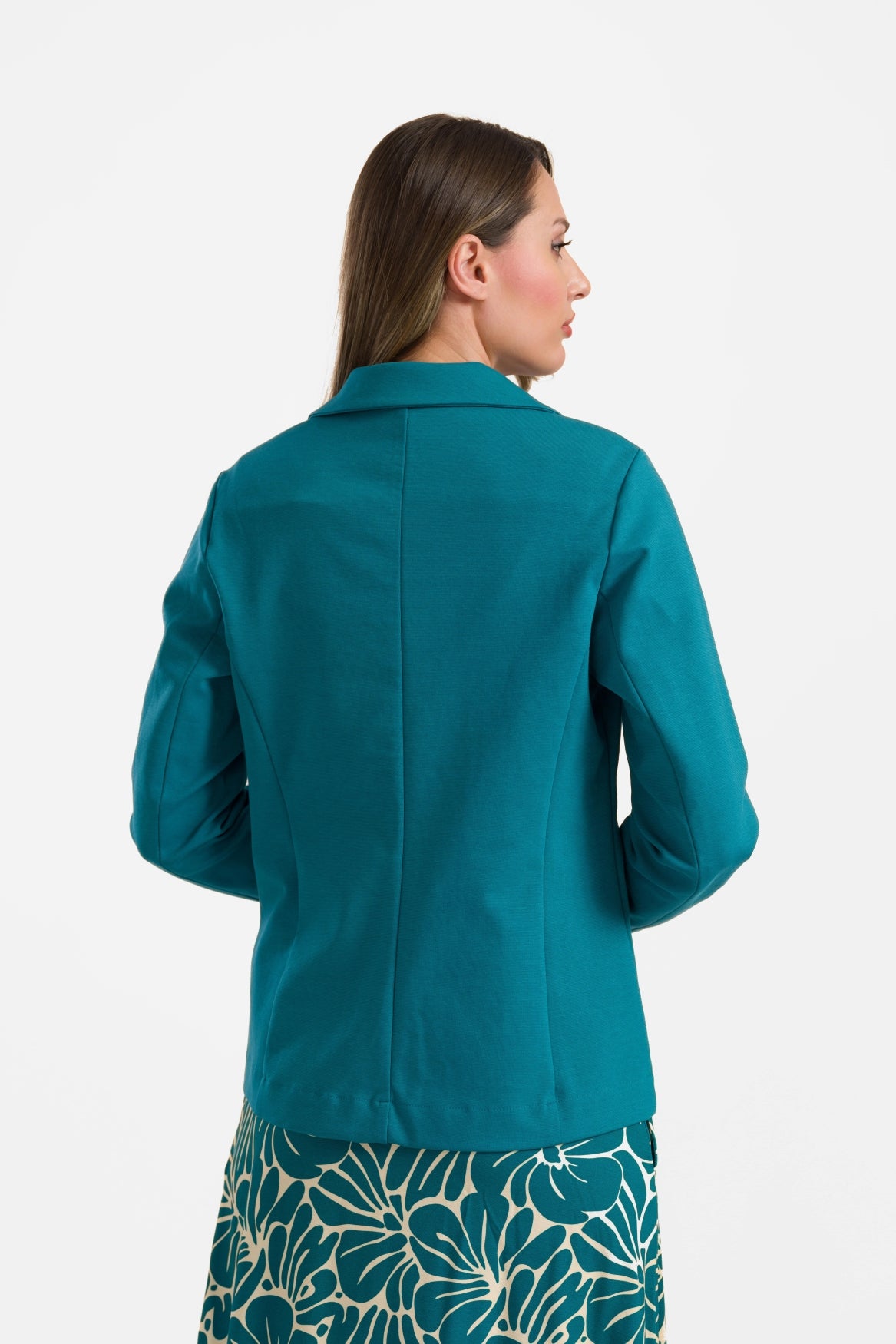 Nova blazer | Interlock Petrolblauw