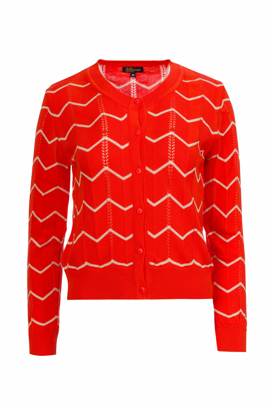 Gebreid vest met lange mouwen | Rood