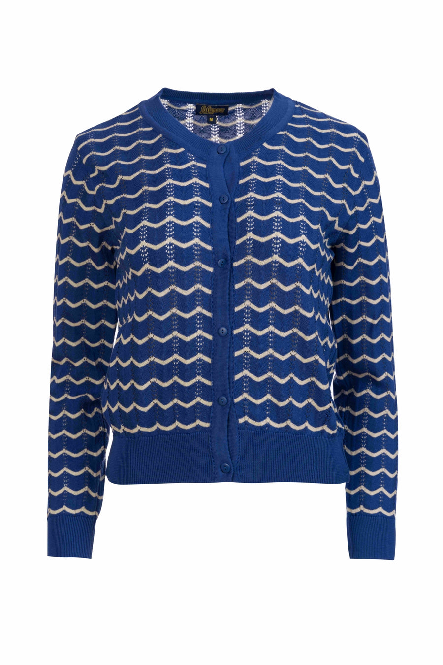 Gebreid vest met lange mouwen | Blauw