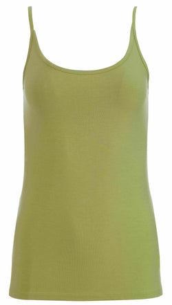 Hella spaghetti top | Effen, fel olijfgroen