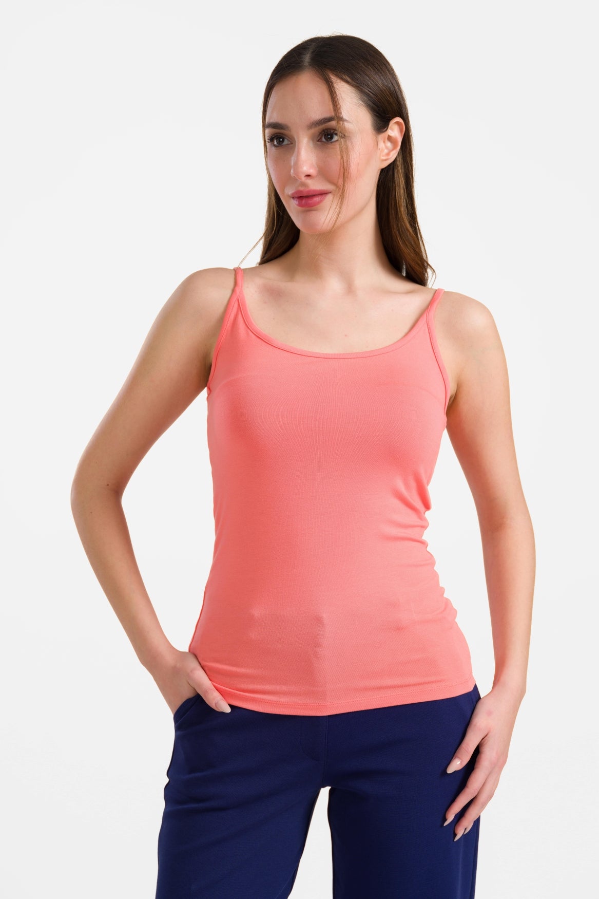 Hella spaghetti top | Effen koraal