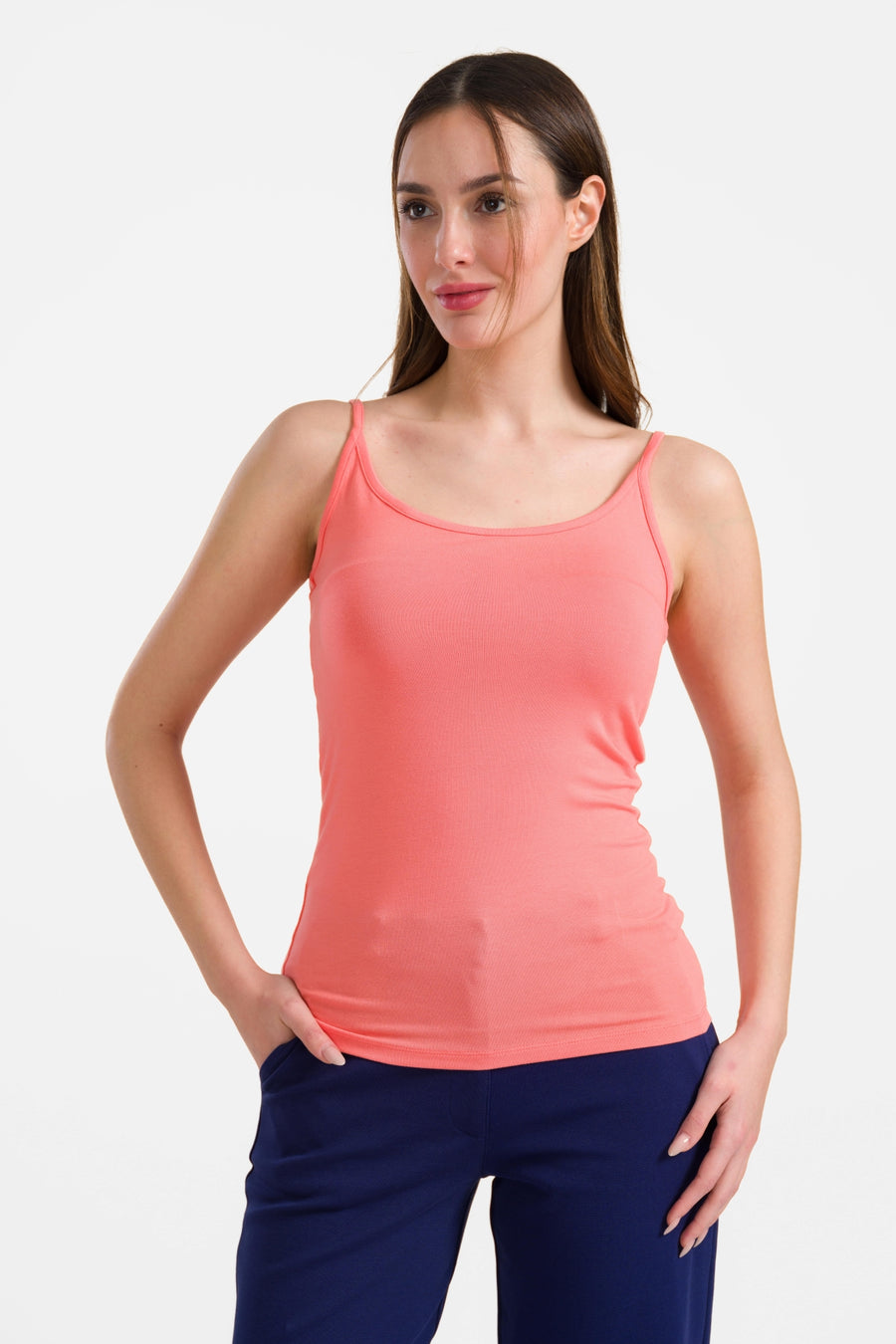 Hella spaghetti top | Effen koraal