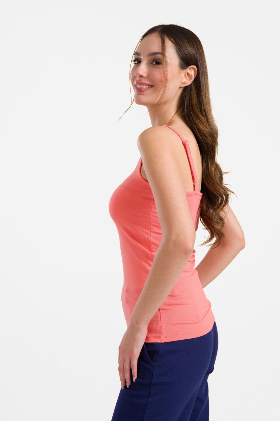 Hella spaghetti top | Effen koraal