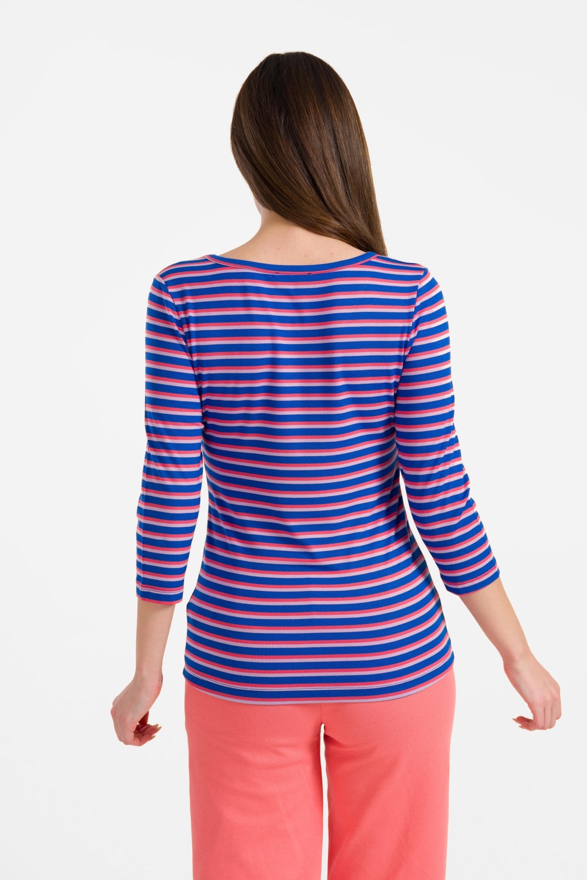 Lynn top met 3/4 mouwen | Happy Stripes Blue