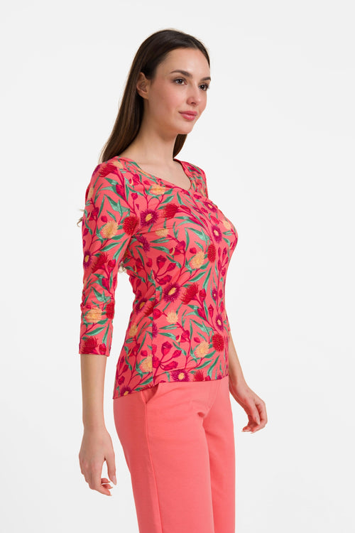 Lynn top met 3/4 mouwen | Wild Bouquet