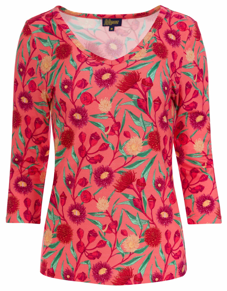 Lynn top met 3/4 mouwen | Wild Bouquet