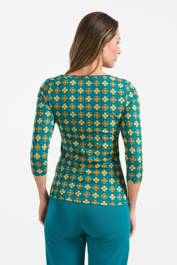 Lynn top met 3/4 mouwen | Vintage Fever
