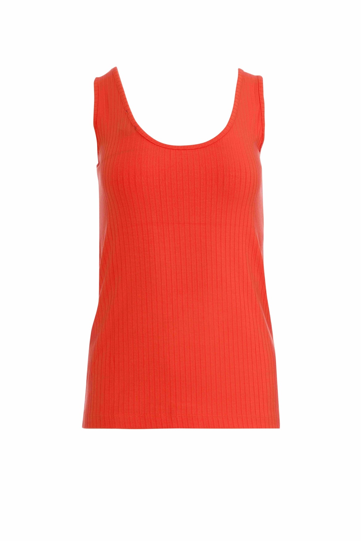 Stella tanktop | Rib Oranje Rood