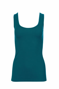 Stella tanktop | Rib Petrol Blue