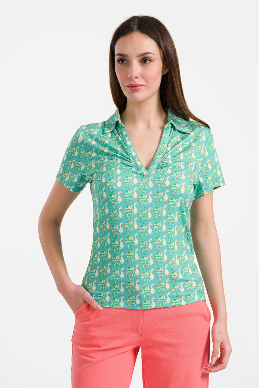 Suzy top met korte mouwen | Happy Peacock