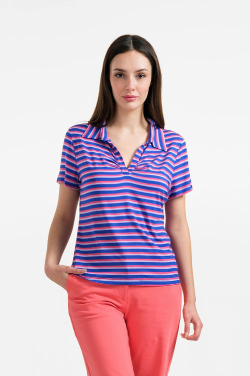 Suzy top met korte mouwen | Happy Stripes Blue