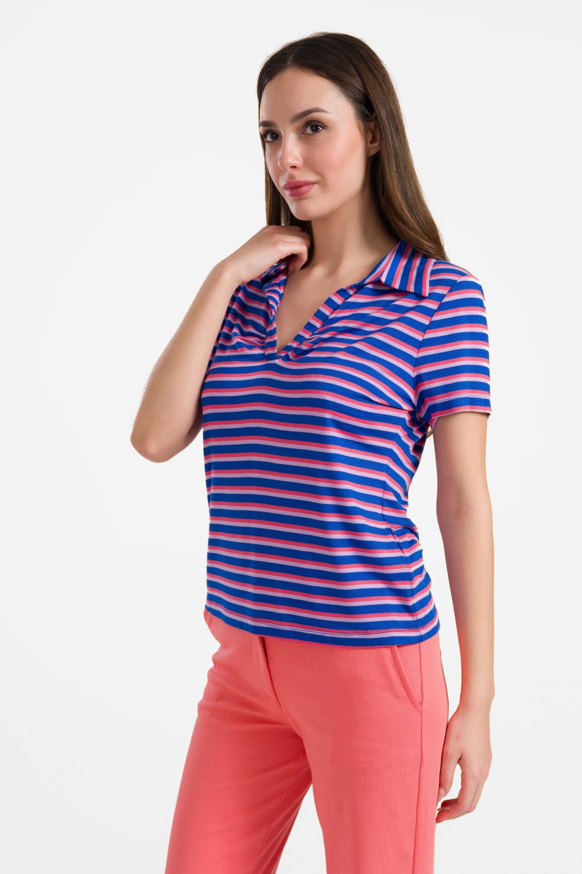 Suzy top met korte mouwen | Happy Stripes Blue