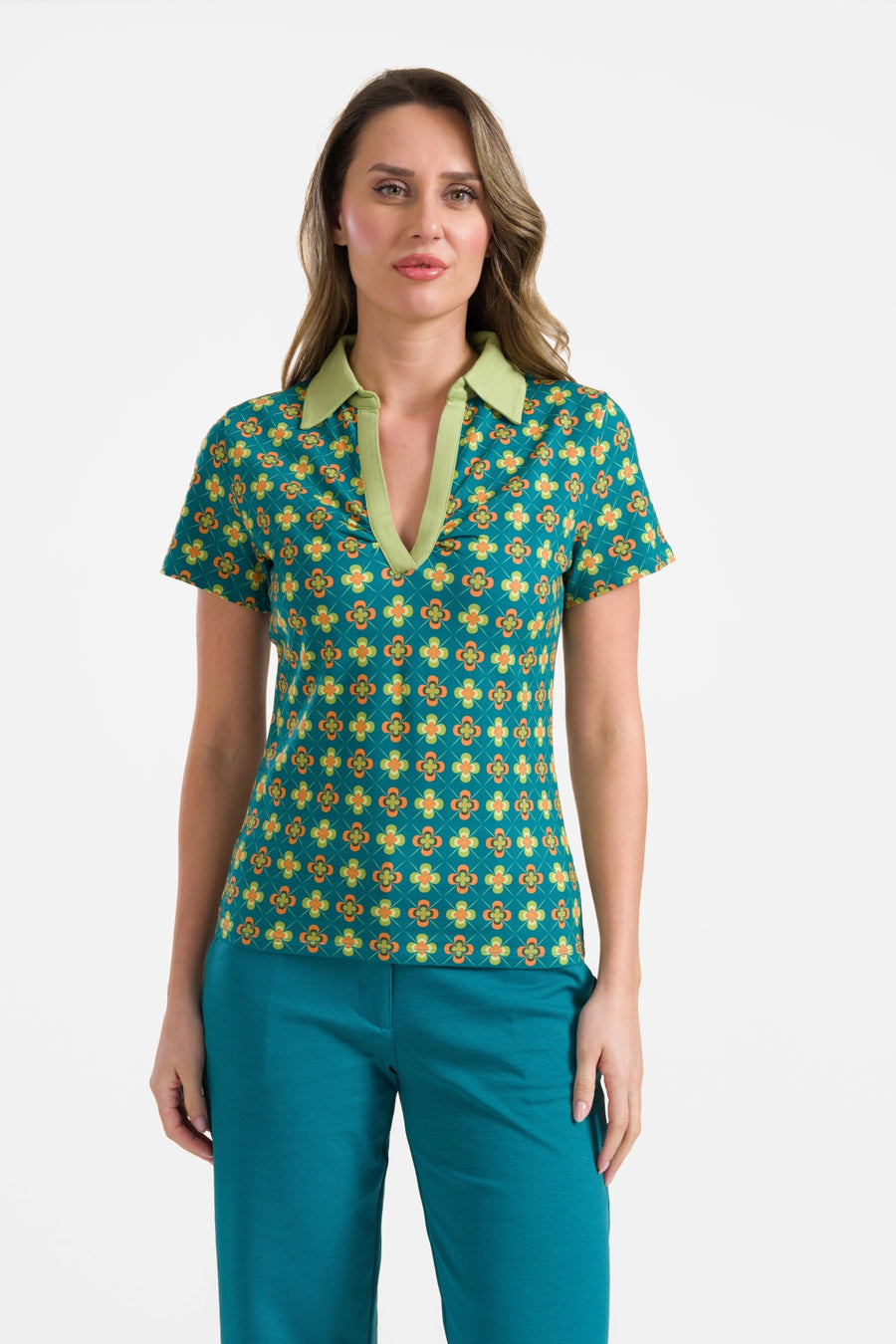 Suzy top met korte mouwen | Vintage Fever