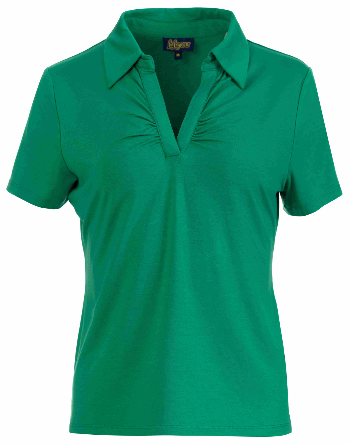 Suzy top met korte mouwen | Effen groen