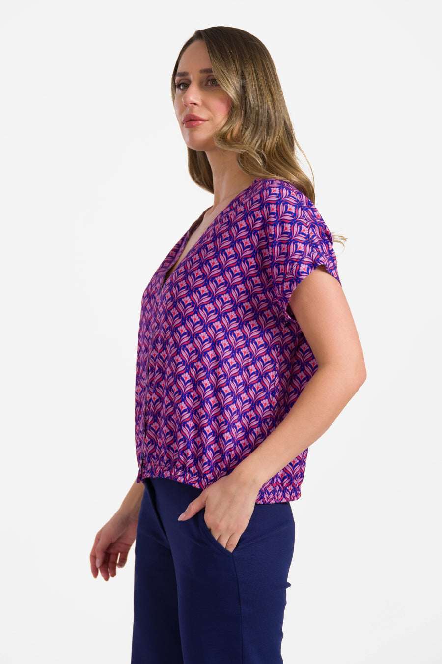 Evy blouse met korte mouwen | Small Barock