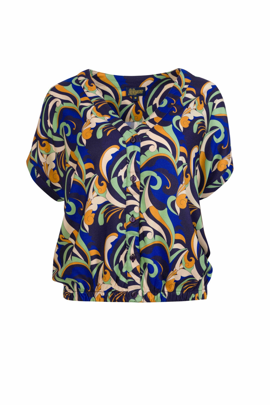 Evy blouse met korte mouwen | Abstract