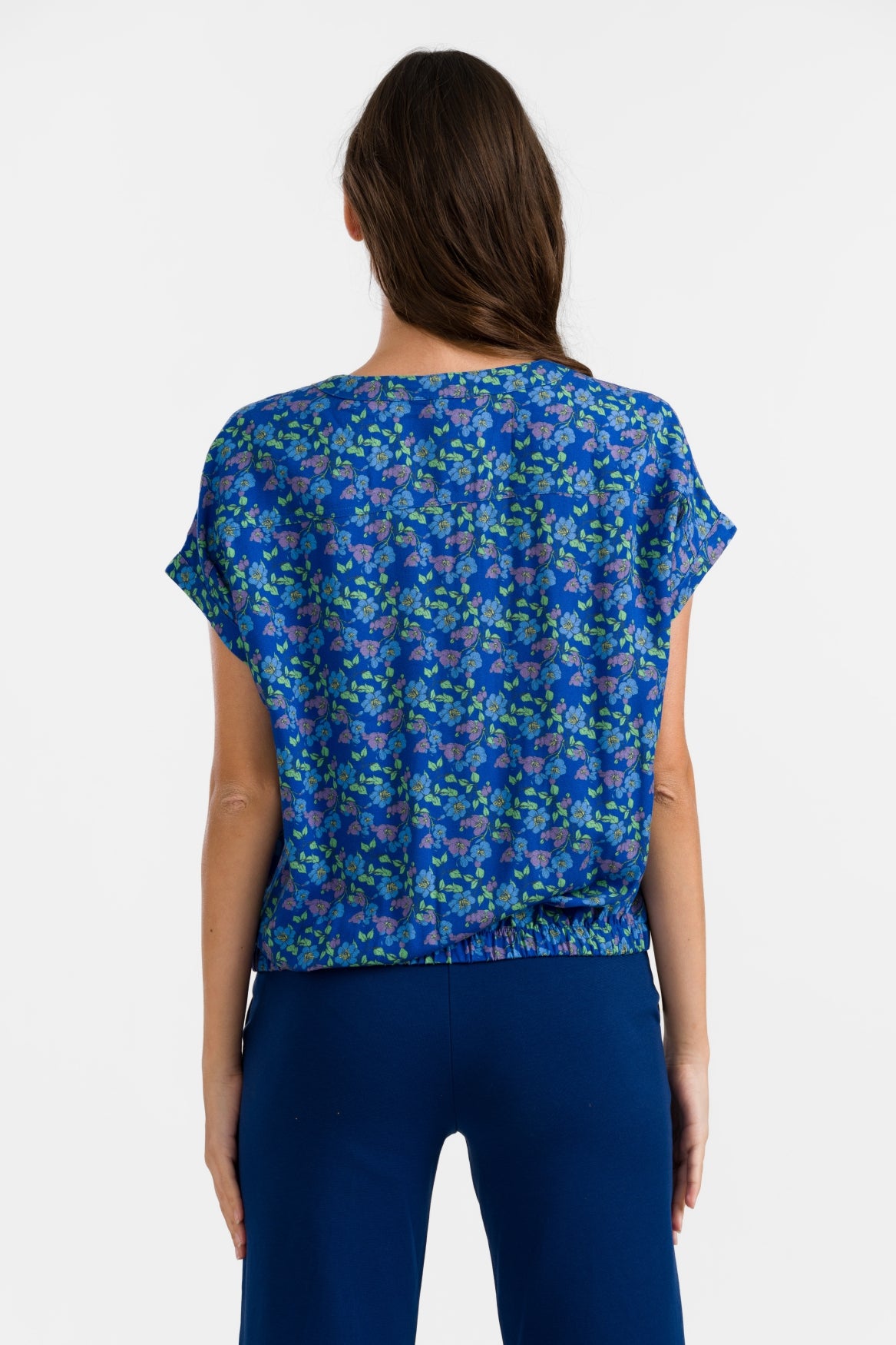 Evy Blouse Korte Mouw | Kersenbloesem