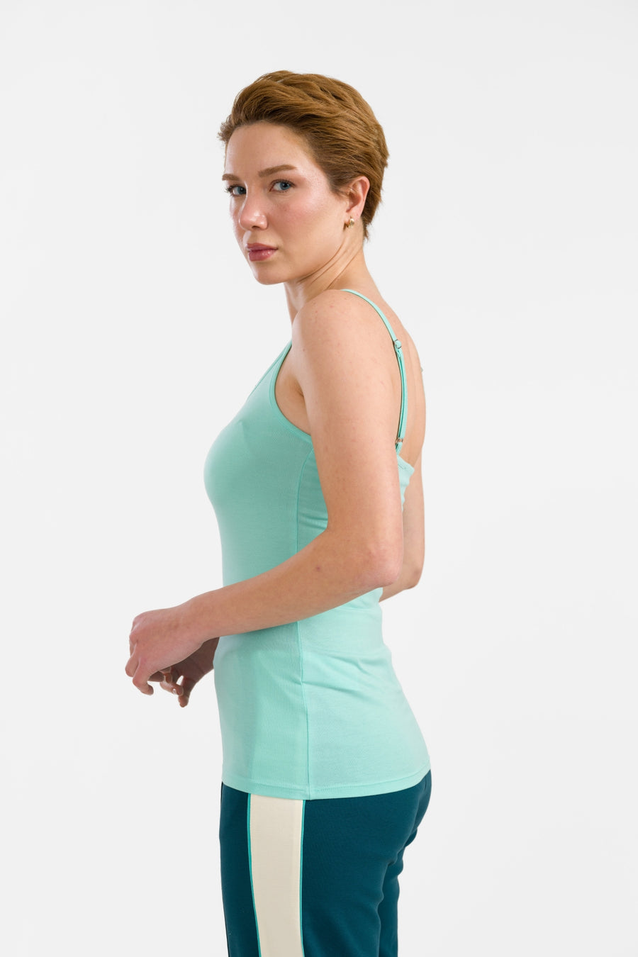 Hella Spaghetti Top | Naturel Munt