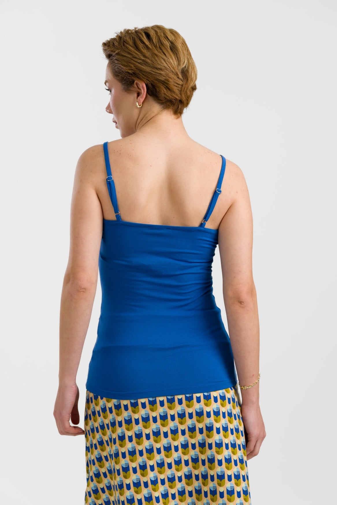 Hella Spaghetti Top | Effen Blauw