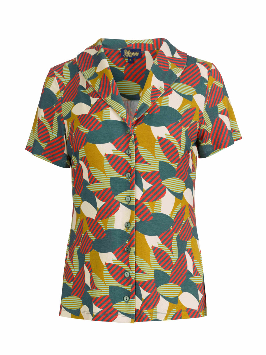 Iris blouse met korte mouwen | Leave