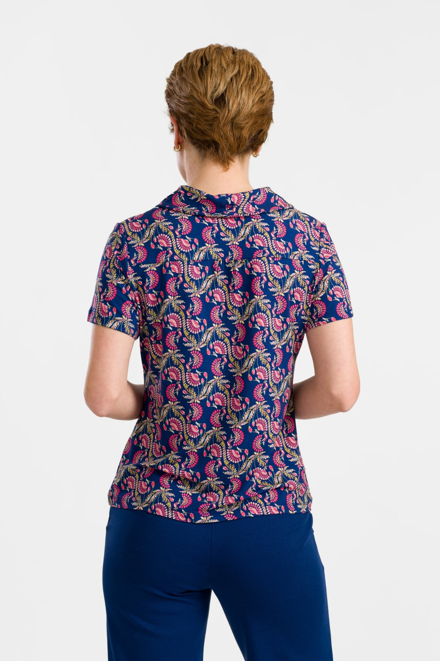 Iris blouse met korte mouwen | Carmen