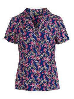 Iris blouse met korte mouwen | Carmen