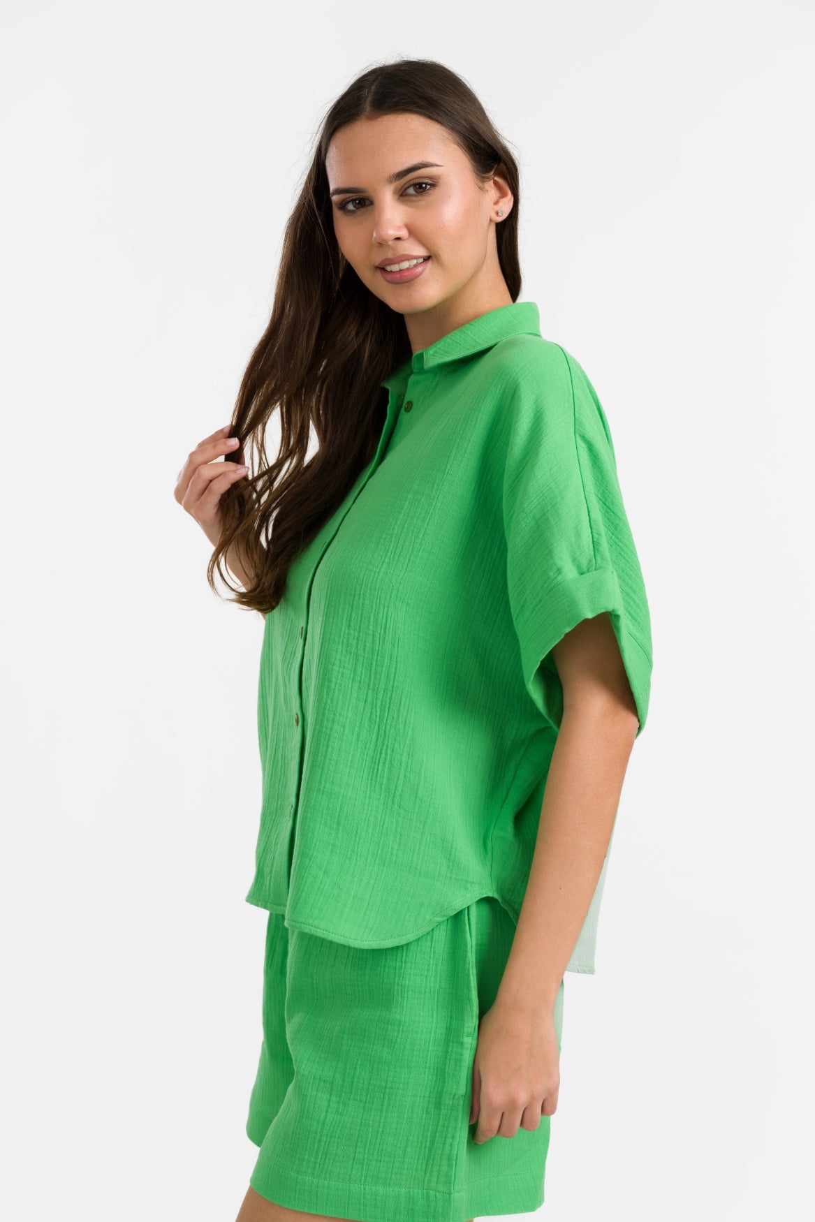 Jill Blouse | Kreukelgroen