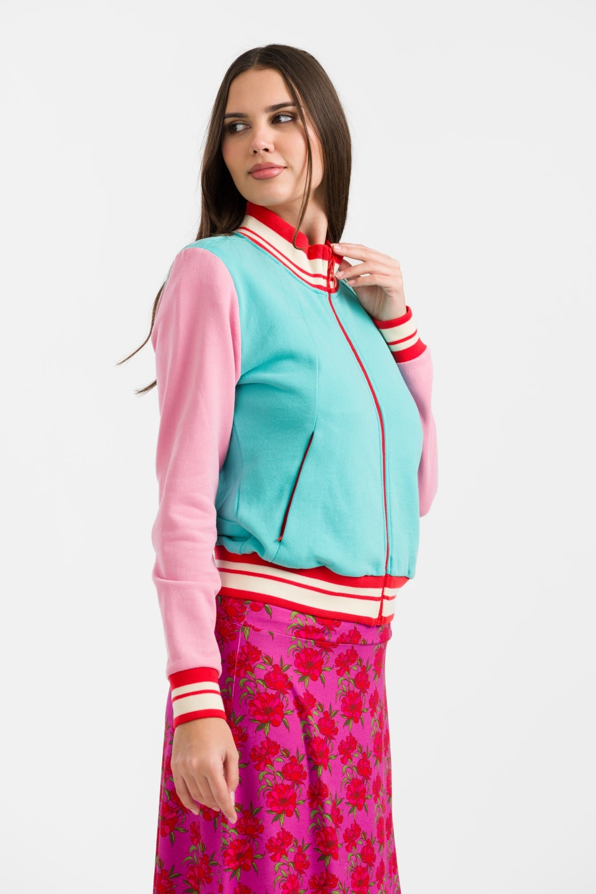 Lana Sweat Jacket | Turquoise