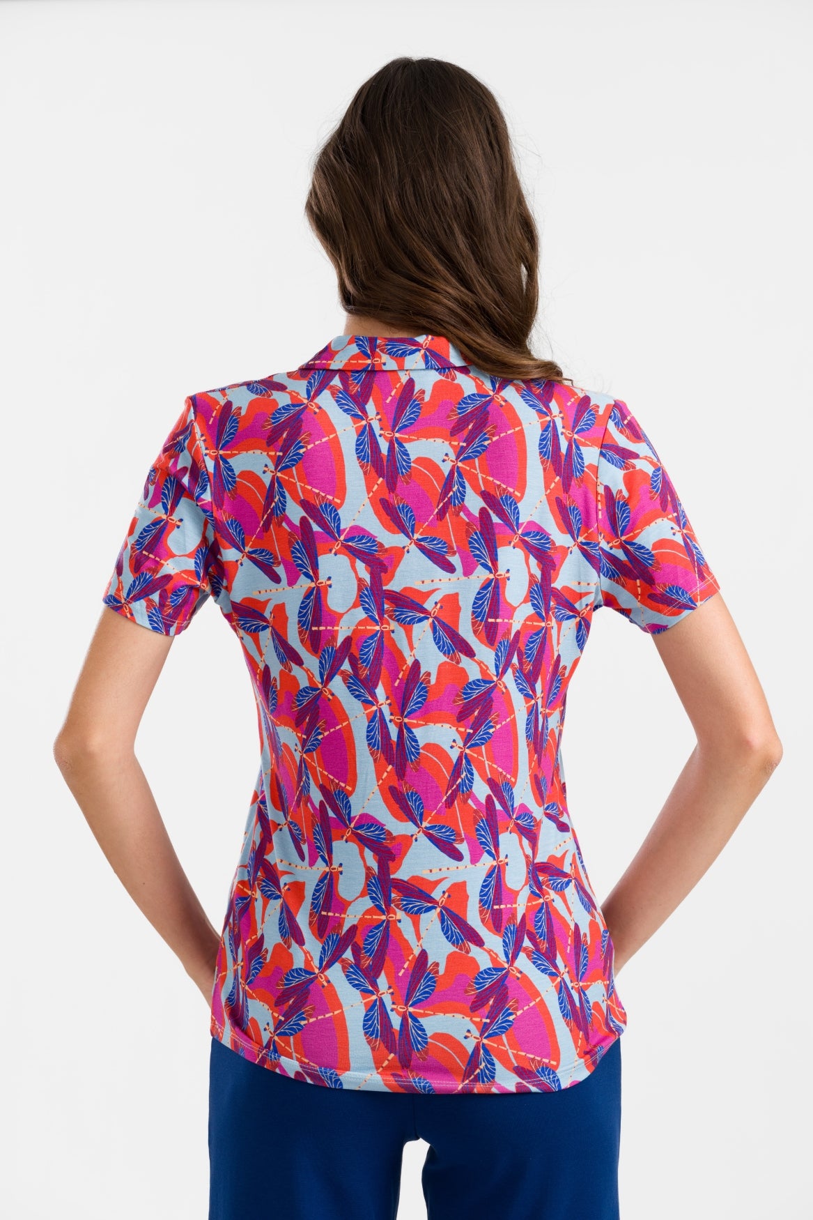 Lena Blouse met korte mouwen | Dragonfly Disco