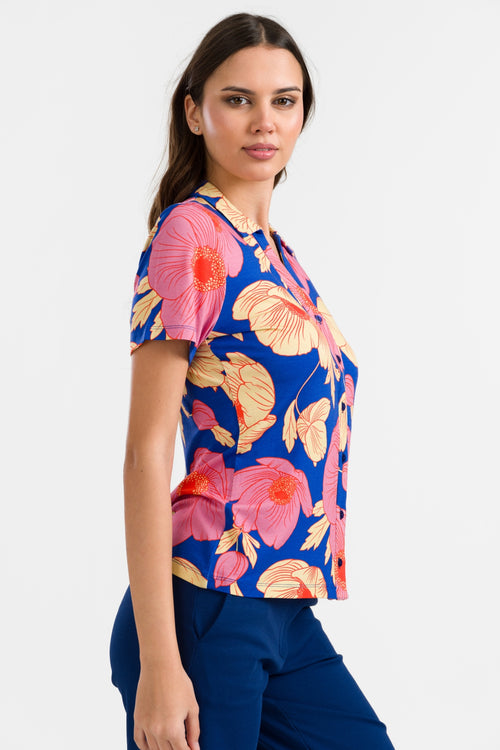Lena Blouse met korte mouwen | Poppy Love