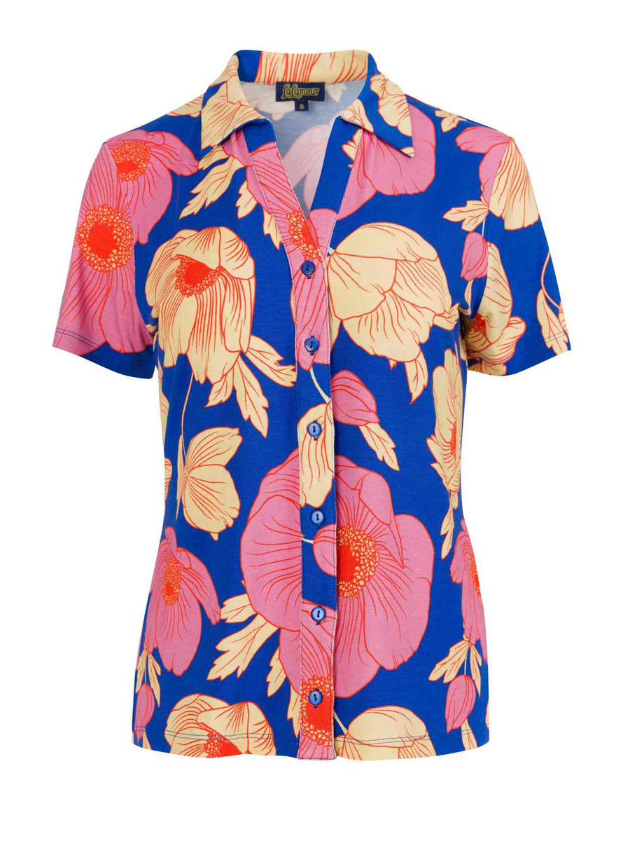 Lena Blouse Korte Mouw | Poppy Love
