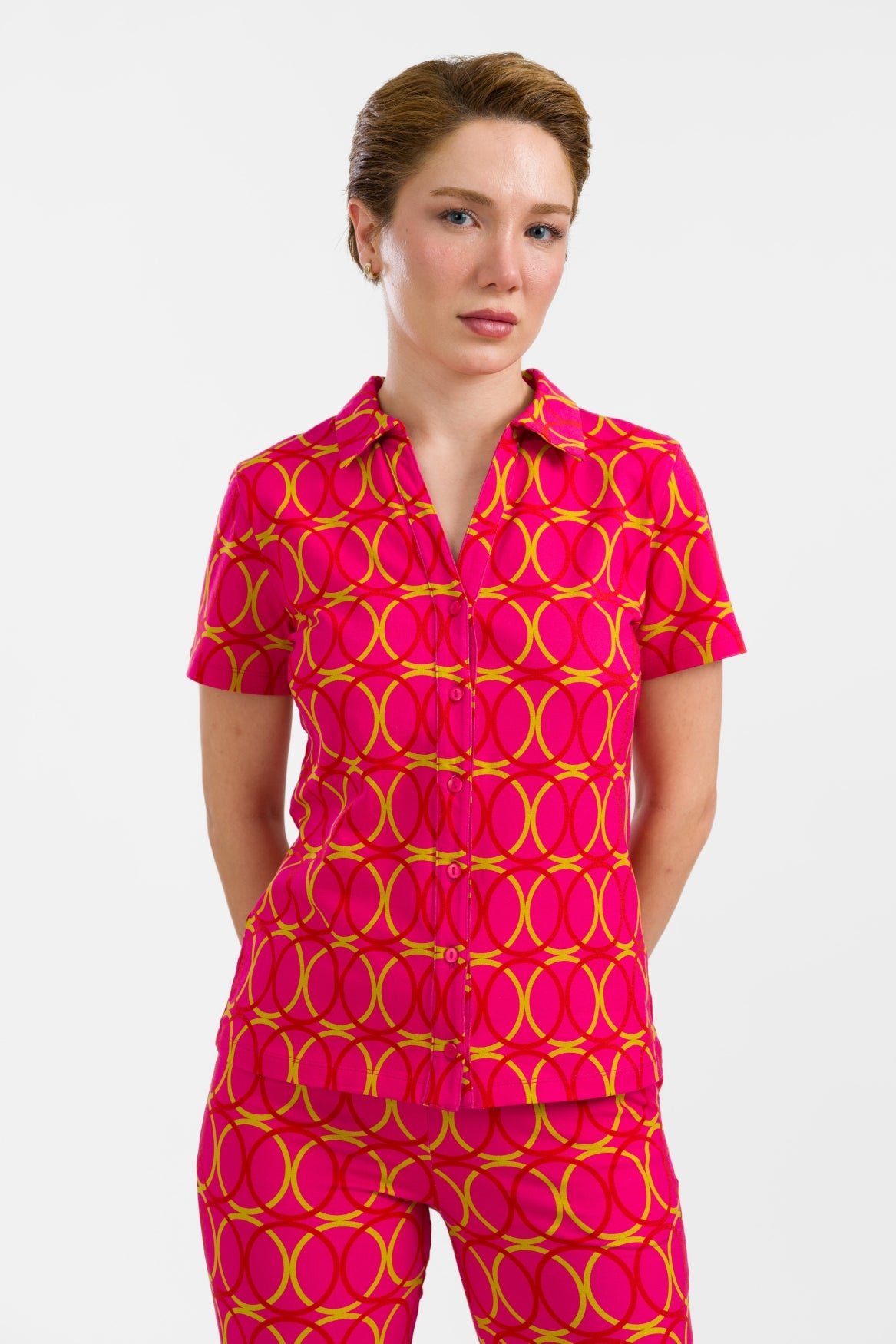 Lena Blouse met korte mouwen | Bubble Beat