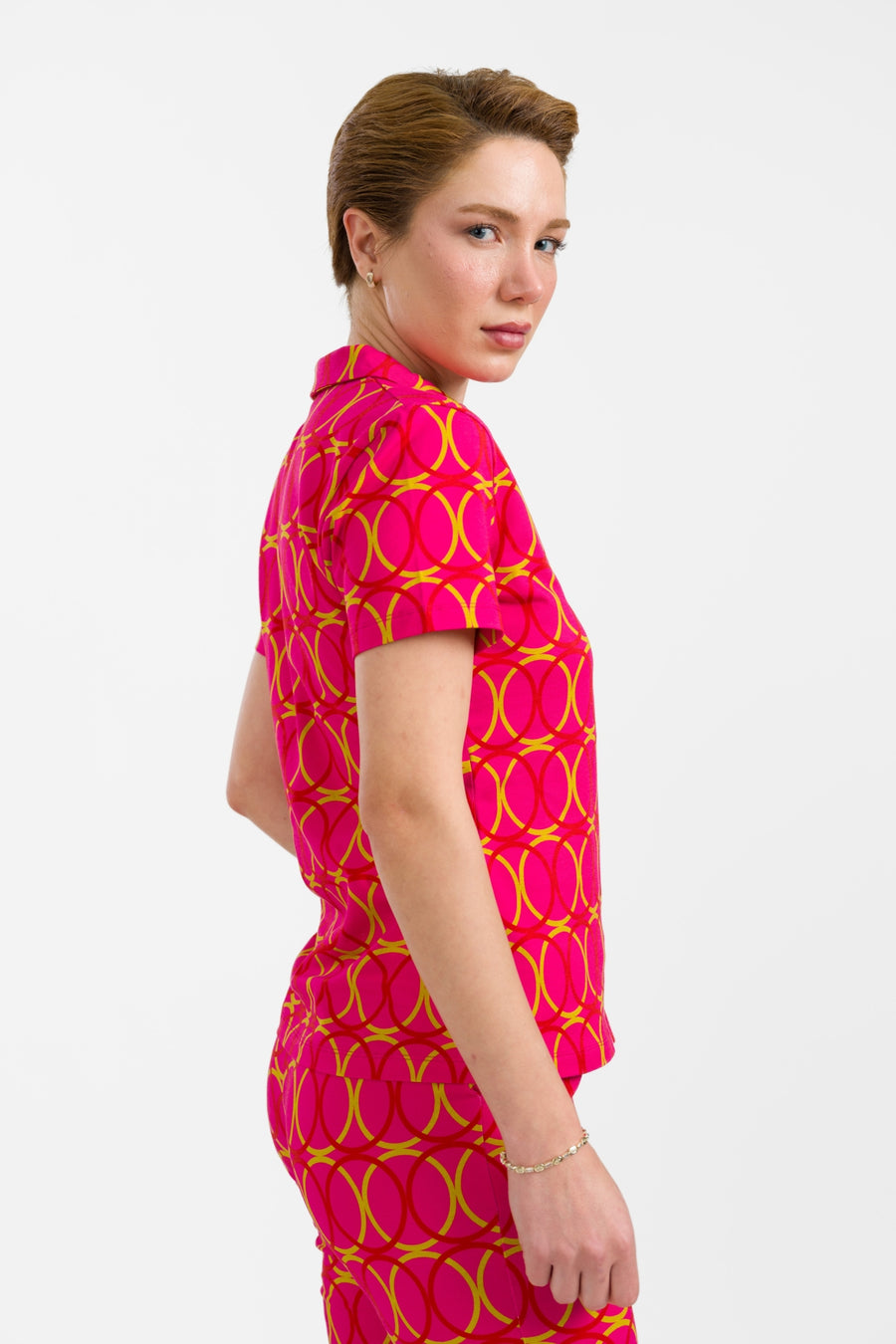 Lena Blouse met korte mouwen | Bubble Beat