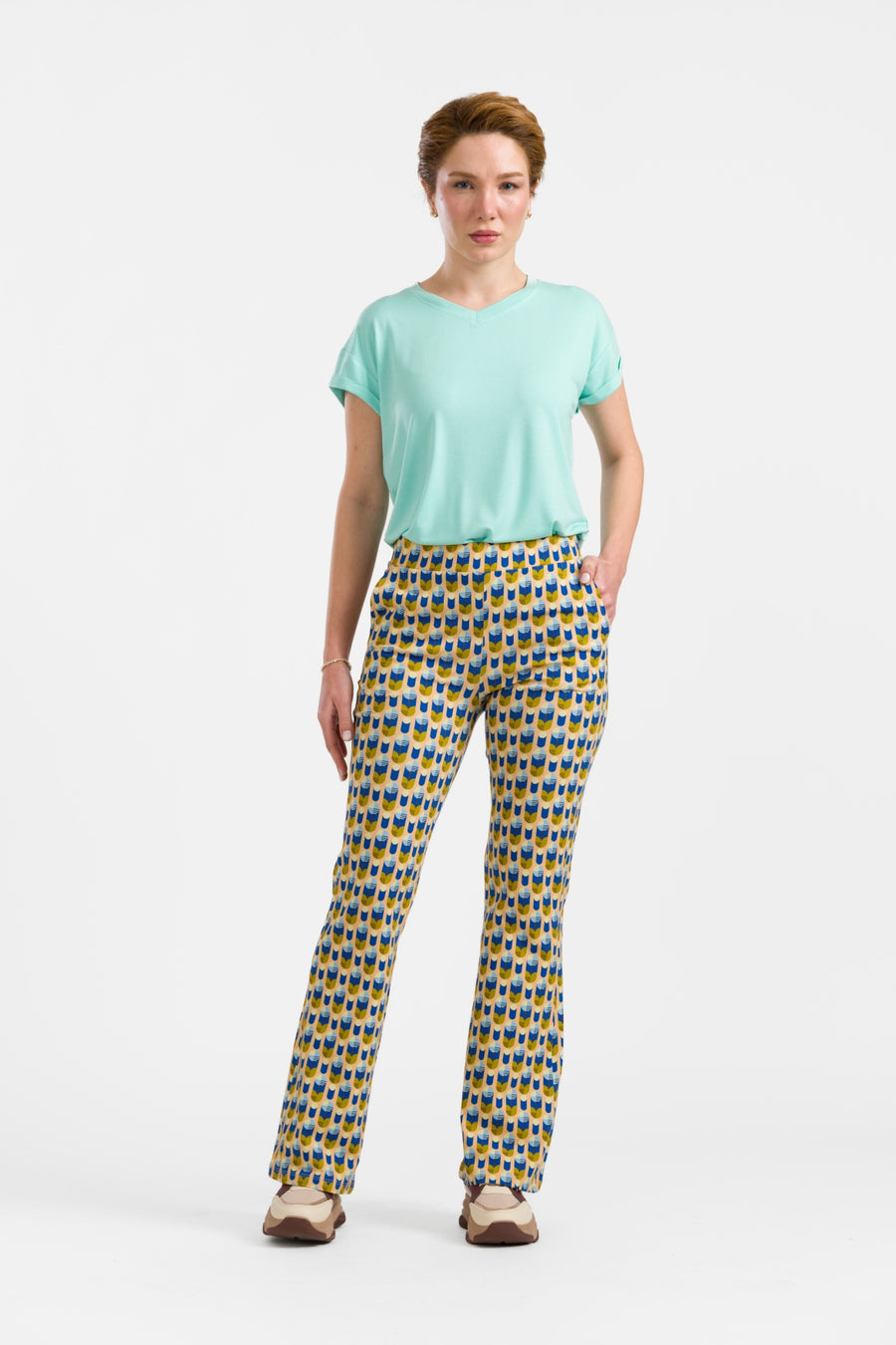 Lieke flared broek | Kunstbloem