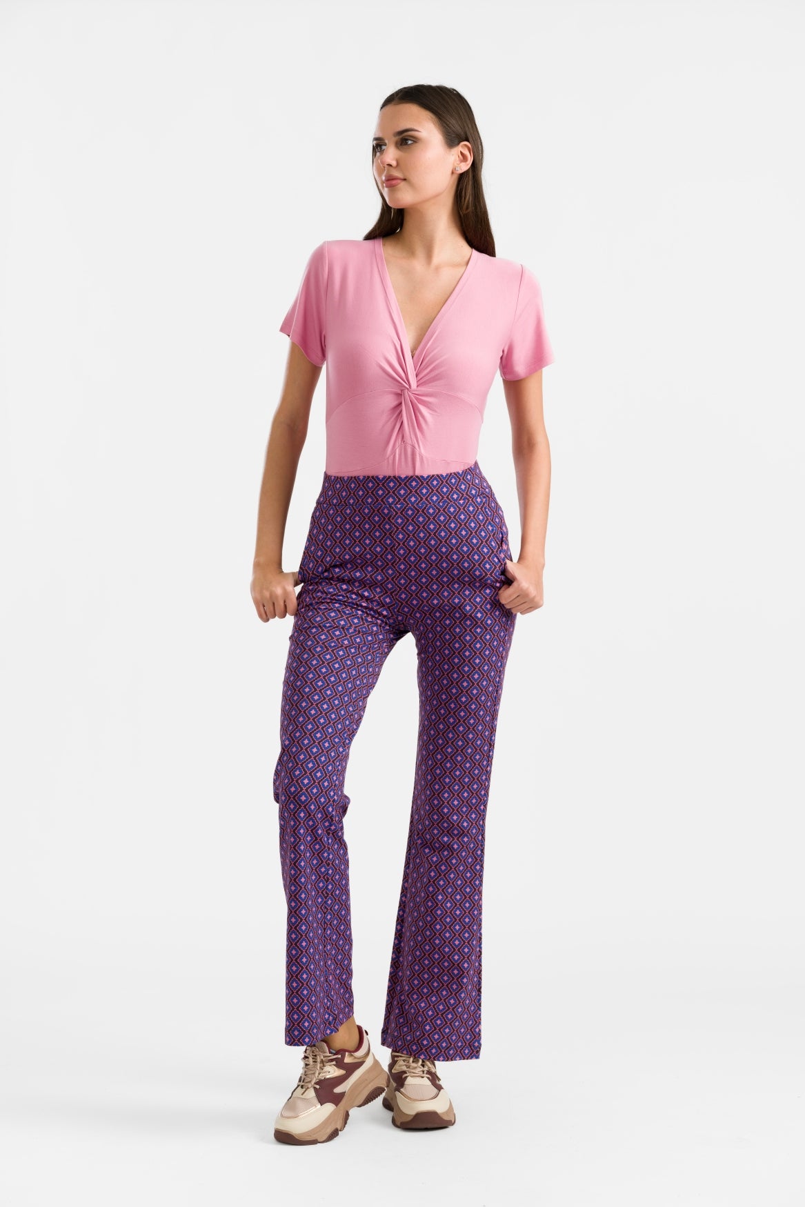 Lieke flared broek | Funky Squares