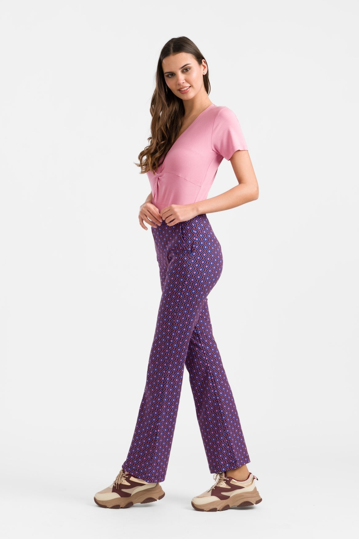 Lieke flared broek | Funky Squares
