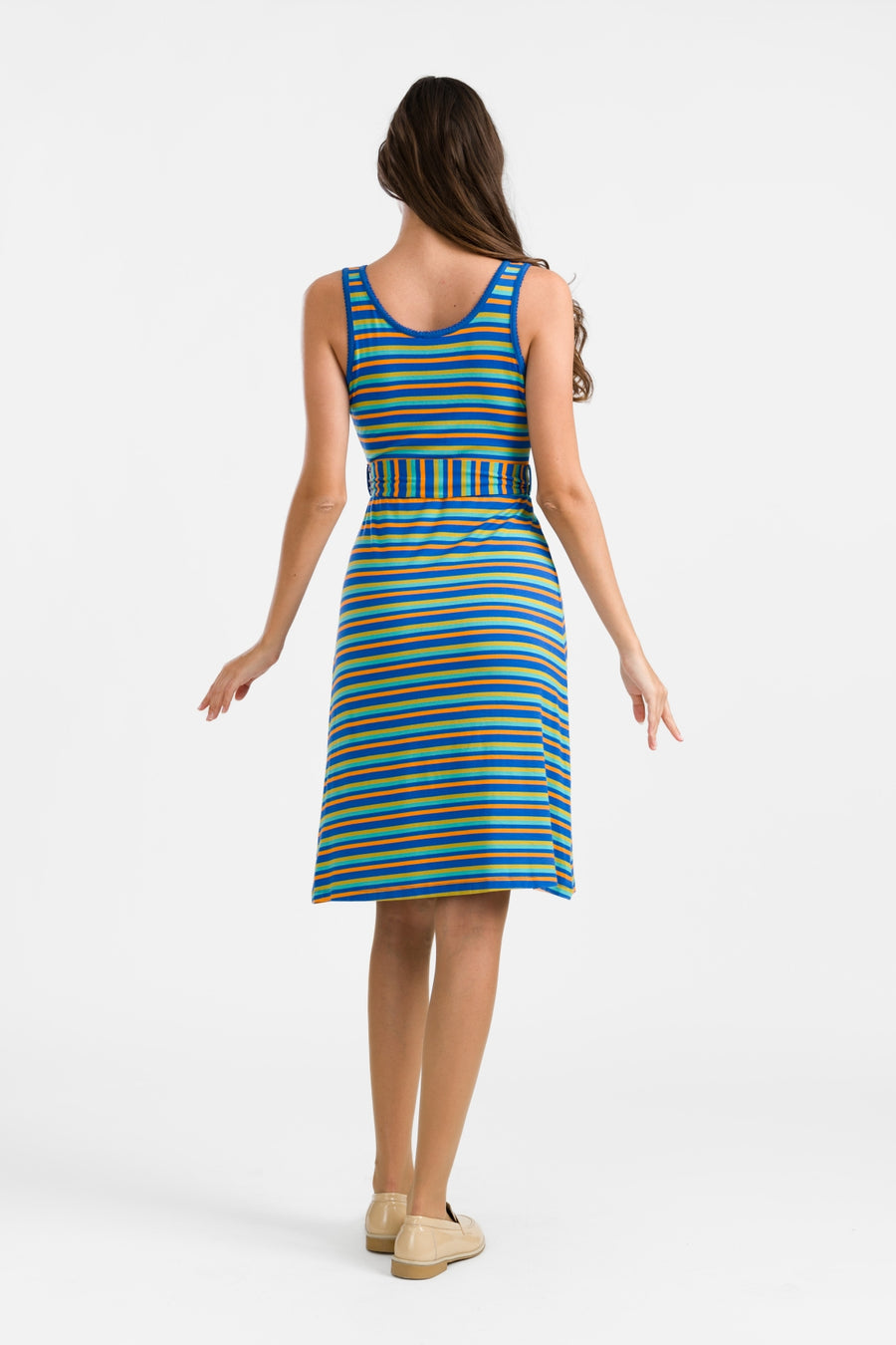 Milly Jurk Mouwloos | Groovy Strepen