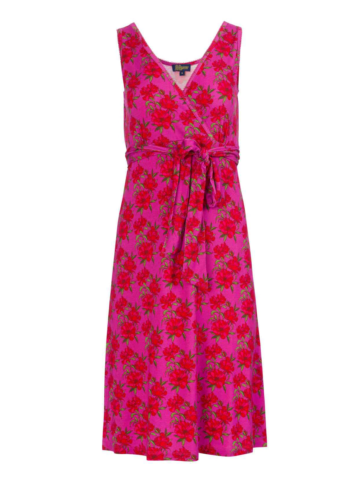 Milly Jurk Mouwloos | Fuchsia Bloemen