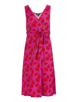 Milly Jurk Mouwloos | Fuchsia Bloemen
