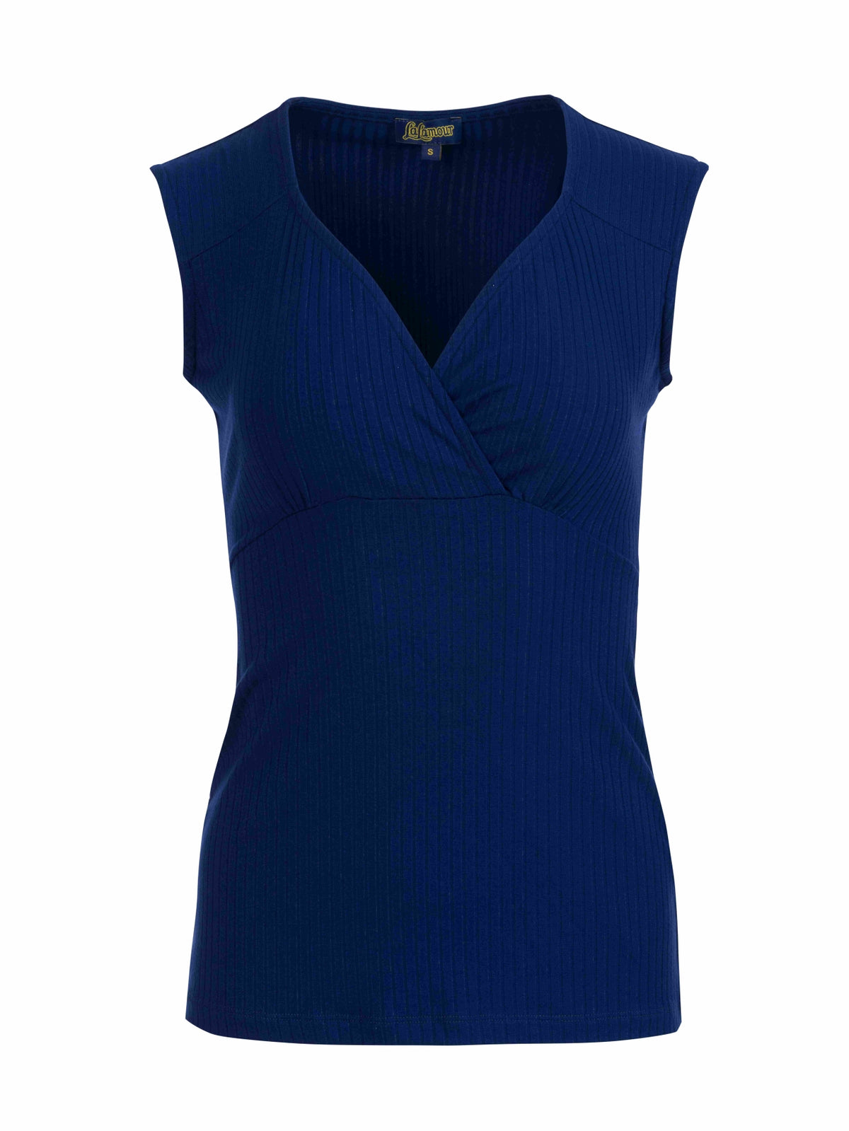 Monroe Top | Ribmarineblauw