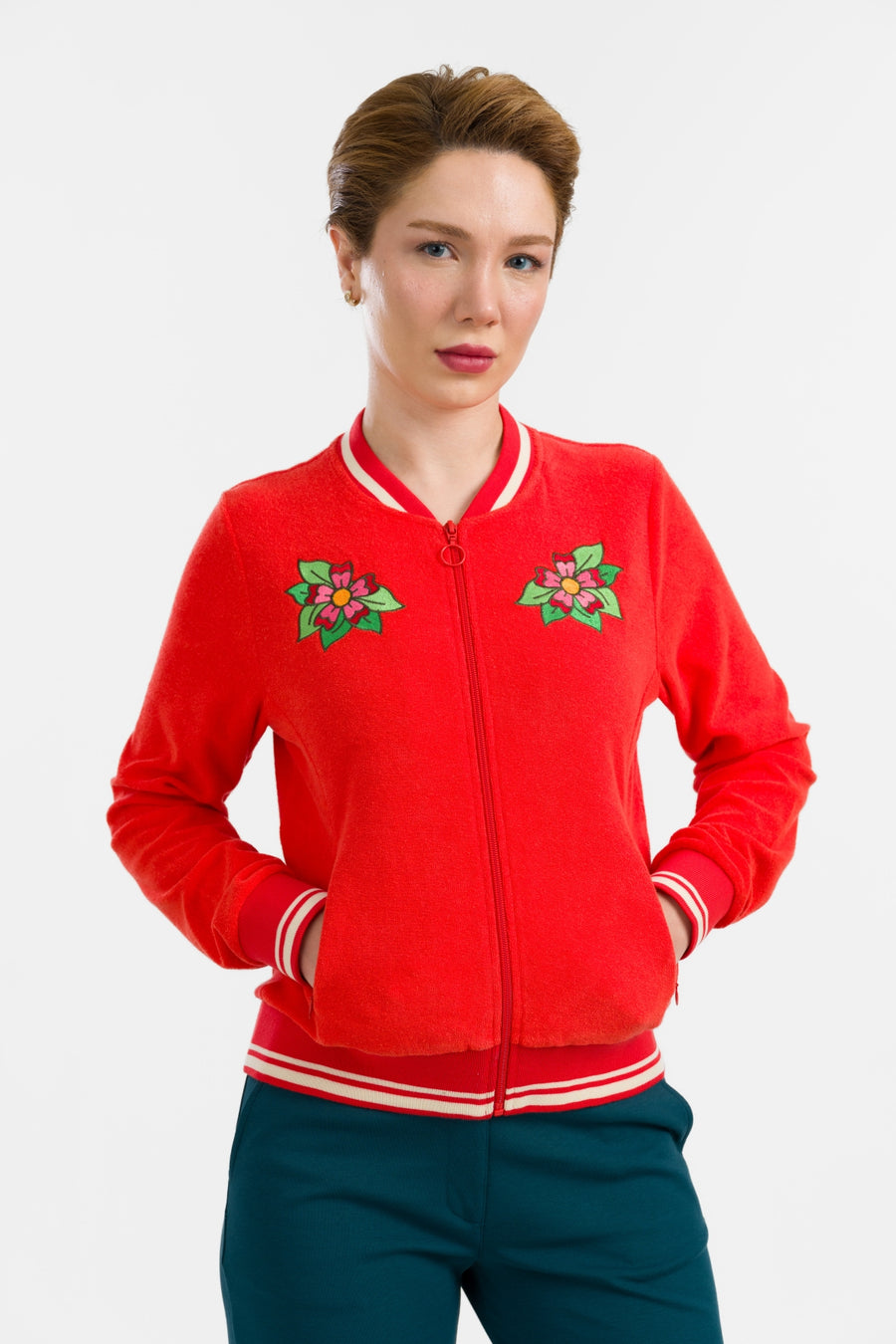 Nora Bomber Jacket | Rood