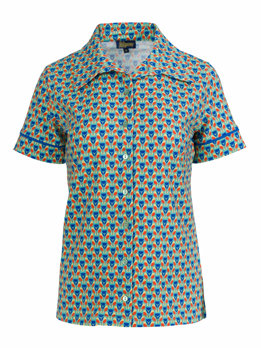 Sara Blouse met korte mouwen | Robin