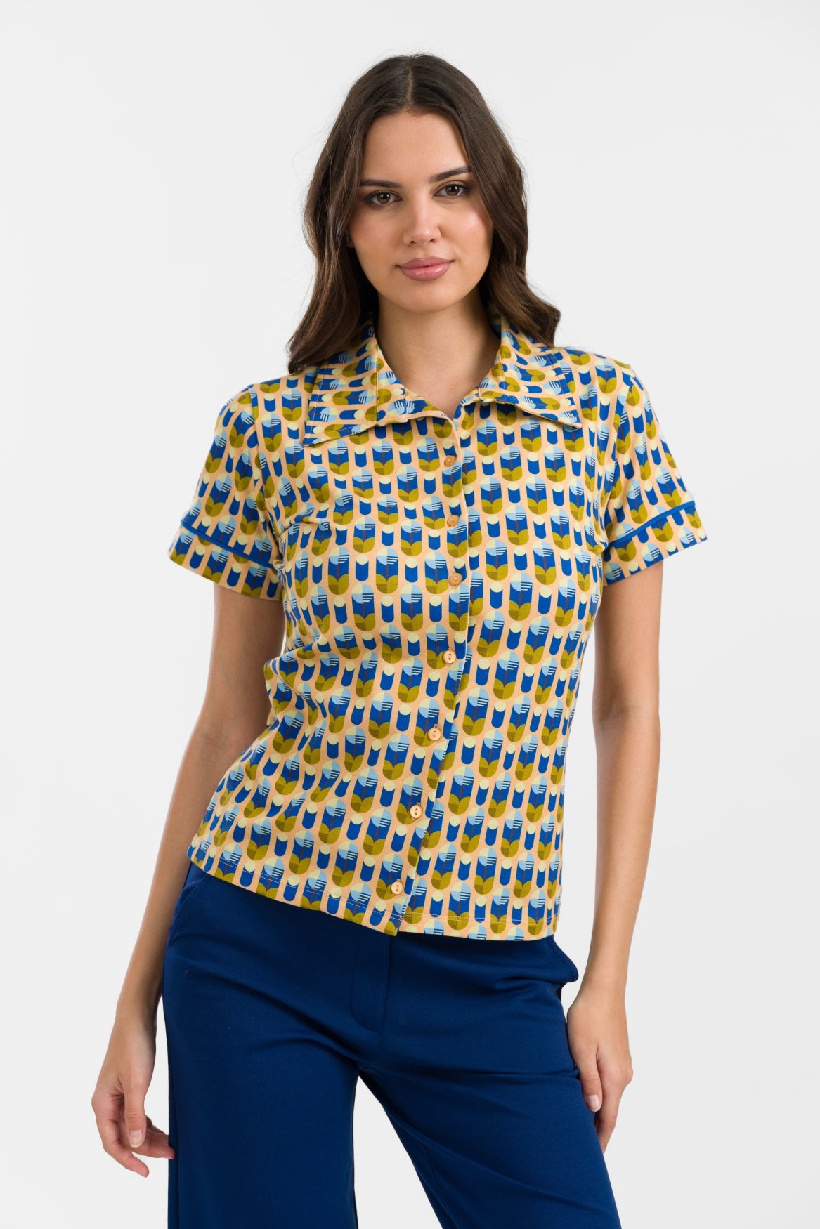 Sara Blouse met korte mouwen | Artificial Flower